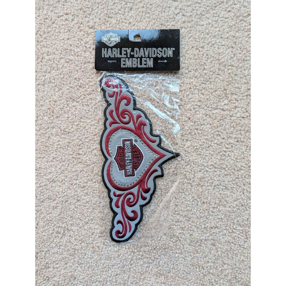 Brand New Vintage 2003 Harley-Davidson Studded Love Heart Bar And Shield Patch